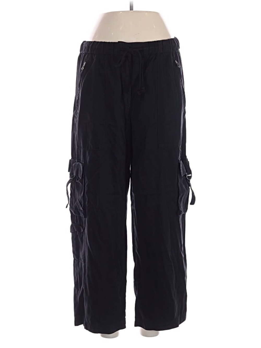 Little Moon by Aritzia Black Cargo Pants with Drawstring Waist
